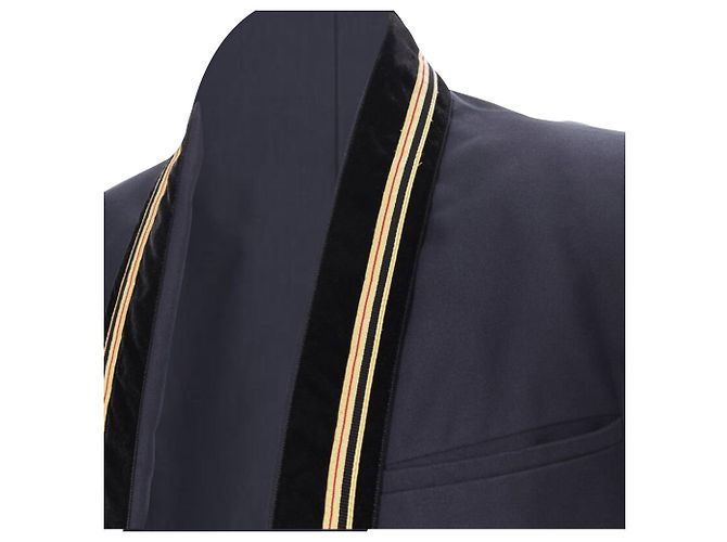 Balmain cotton velvet military shawl collar double breasted jacket - view 2