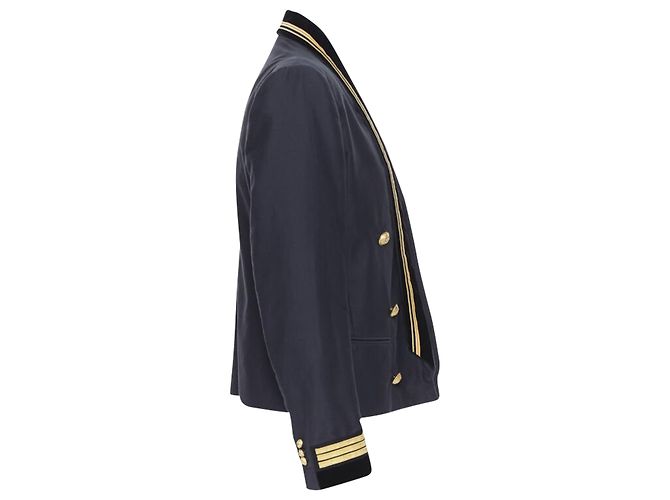 Balmain cotton velvet military shawl collar double breasted jacket - view 5