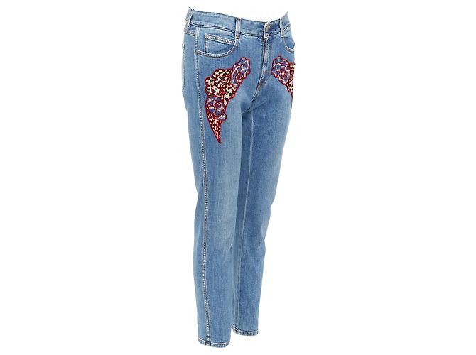Stella Mc Cartney Jeans con patch in applicazione floreale leopardato Stella McCartney - vista 3