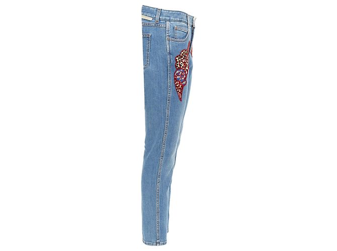 Stella Mc Cartney Jeans con patch in applicazione floreale leopardato Stella McCartney - vista 4