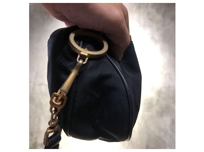 Borsa a spalla hobo in nylon Prada Nero - vista 10