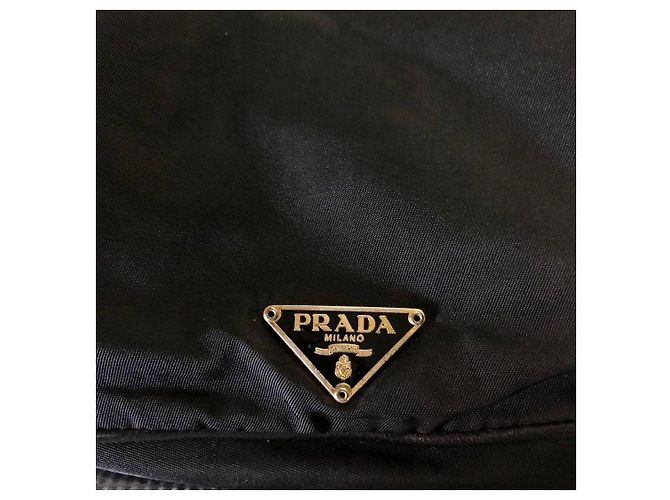 Borsa a spalla hobo in nylon Prada Nero - vista 5