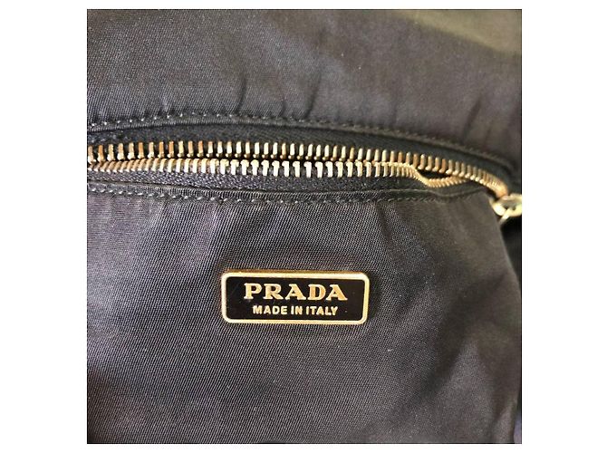 Borsa a spalla hobo in nylon Prada Nero - vista 7