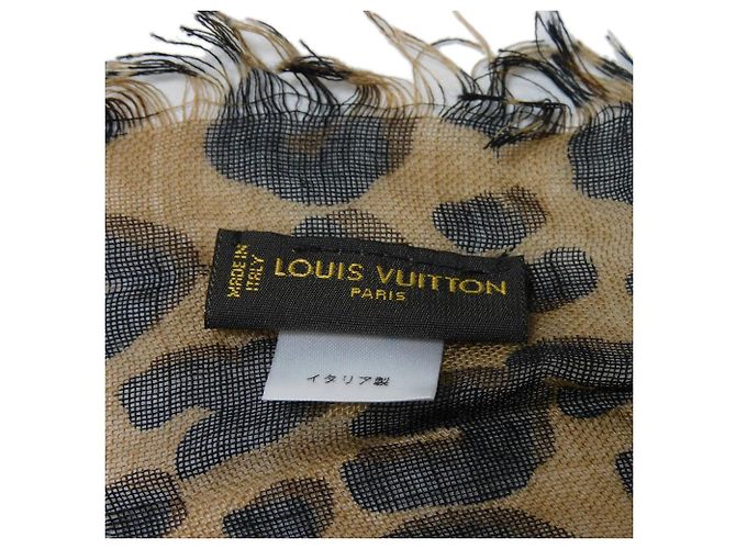 Sciarpa Graffiti Leopardo Louis Vuitton M72215 Marrone - vista 5