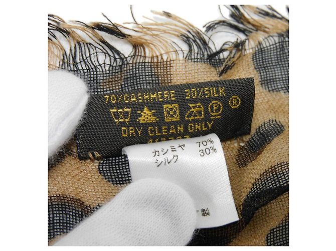 Sciarpa Graffiti Leopardo Louis Vuitton M72215 Marrone - vista 6