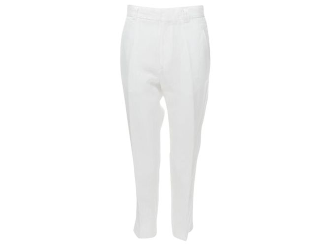 Pantaloni cropped in lino grosgrain con cavallo basso di Haider Ackermann - vista 3