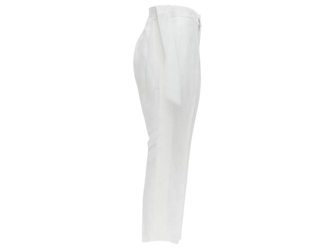Pantaloni cropped in lino grosgrain con cavallo basso di Haider Ackermann - vista 4