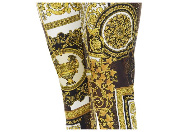 Pantaloni legging elasticizzati con stampa Barocco mosaico di Versace - vista 2