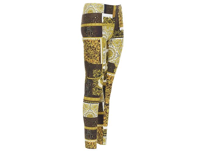 Pantaloni legging elasticizzati con stampa Barocco mosaico di Versace - vista 3