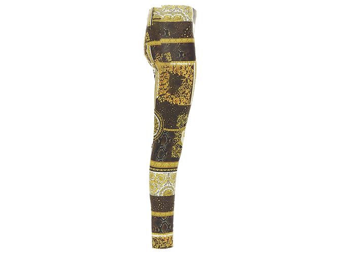 Pantaloni legging elasticizzati con stampa Barocco mosaico di Versace - vista 4