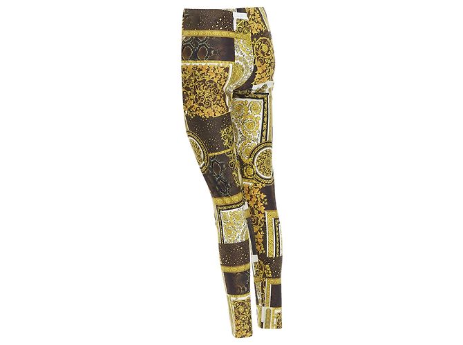 Pantaloni legging elasticizzati con stampa Barocco mosaico di Versace - vista 6