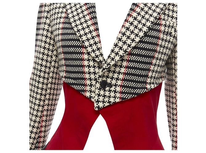 Comme Des Garcons Blazer deconstruido de jacquard de terciopelo tweed de Comme Des Garçons - vista 2
