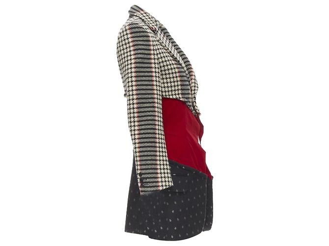 Comme Des Garcons Blazer deconstruido de jacquard de terciopelo tweed de Comme Des Garçons - vista 4