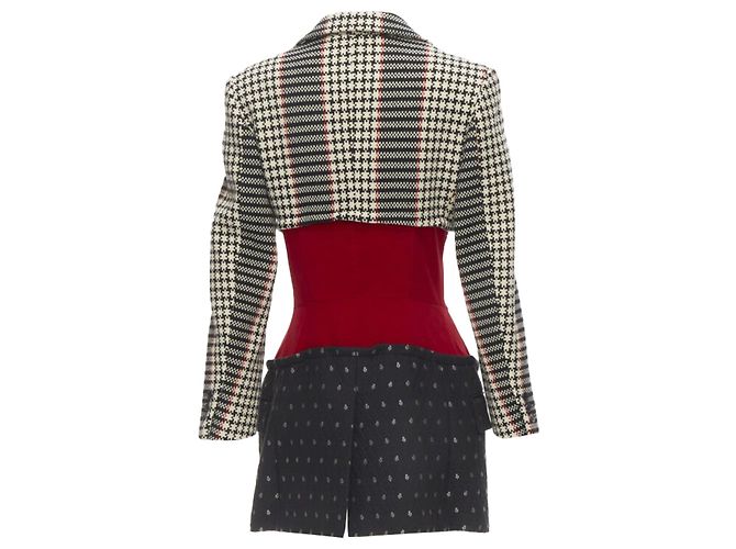 Comme Des Garcons Blazer deconstruido de jacquard de terciopelo tweed de Comme Des Garçons - vista 5