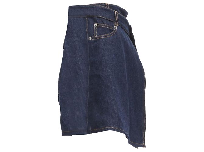 Shorts de denim con doble cintura y parche de logo Alexander McQueen - vista 4