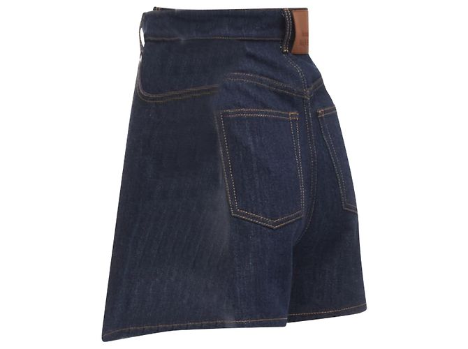 Shorts de denim con doble cintura y parche de logo Alexander McQueen - vista 6