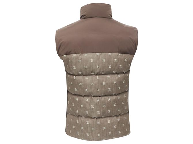 Chaleco acolchado de algodón jacquard con monograma FF Zucca de Fendi - vista 5