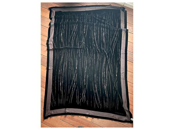 Autre Marque Stola in velluto di seta Carattere Nero - vista 2
