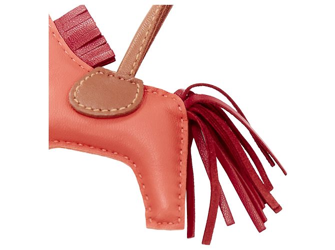 Trim Hermès Charm per borsa a frange in pelle a forma di cavallo Hermes Rodeo PM Rosso - vista 4