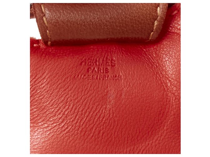 Hermès Hängeschmuck mit Fransen aus Leder, trimed Hermes Milo Rodeo MM Rot - Ansicht 5