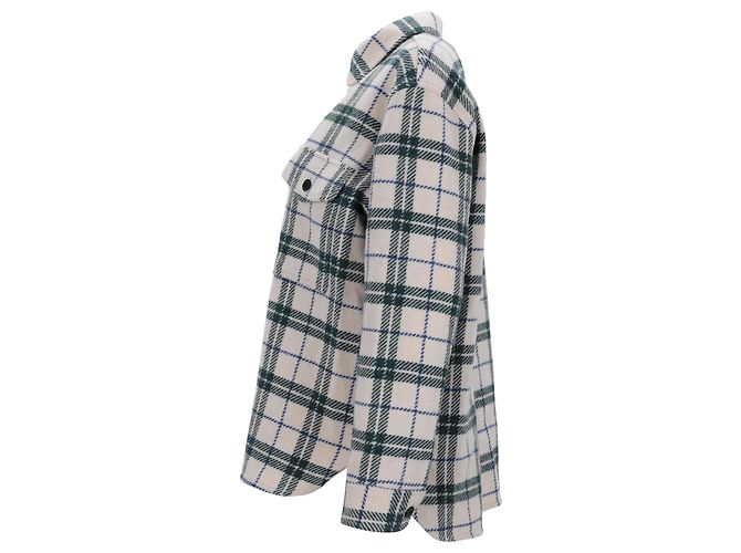 Chaqueta de cuadros con botones Faxon de Isabel Marant Étoile en lana multicolor - vista 2