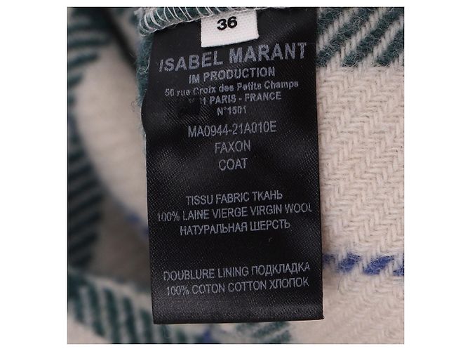 Chaqueta de cuadros con botones Faxon de Isabel Marant Étoile en lana multicolor - vista 5