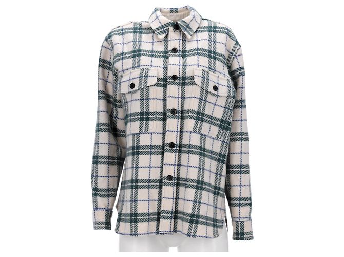 Chaqueta de cuadros con botones Faxon de Isabel Marant Étoile en lana multicolor - vista 6