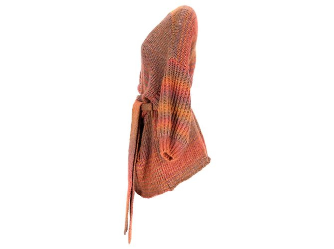 Strickjacke mit Gürtel aus mehrfarbiger Merinowolle Loveshackfancy Brady Mehrfarben - Ansicht 2