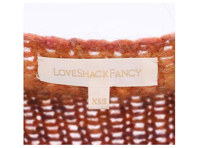 Strickjacke mit Gürtel aus mehrfarbiger Merinowolle Loveshackfancy Brady Mehrfarben - Ansicht 3