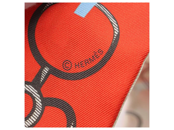 Hermès Seidentuch Twilly Do Re Boucles Braun Beige - Ansicht 2