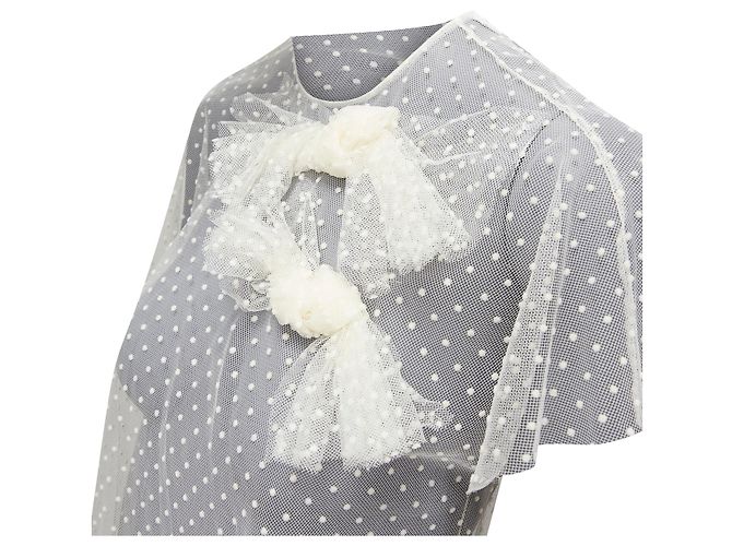 Top transparente con cuello de lazo asimétrico de lunares Red Valentino - vista 2