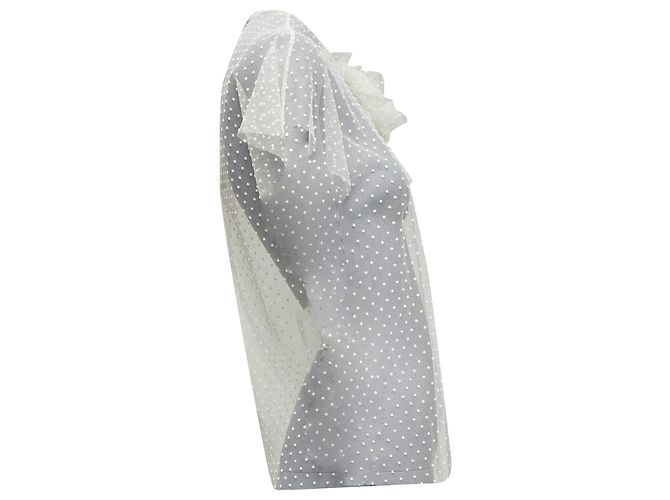 Top transparente con cuello de lazo asimétrico de lunares Red Valentino - vista 4