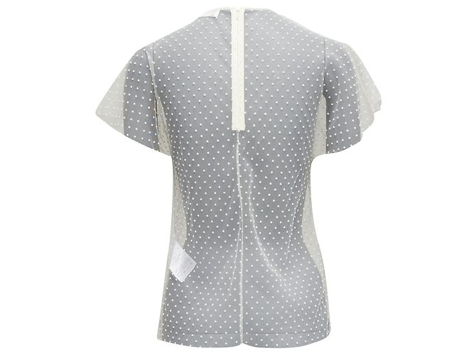Top transparente con cuello de lazo asimétrico de lunares Red Valentino - vista 5