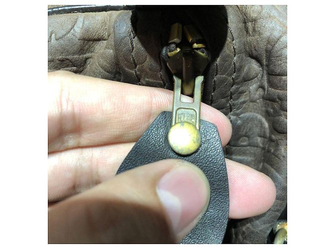 Dior Leder Trotter Boston Tasche mit geprägtem Diorissimo-Muster Braun - Ansicht 7