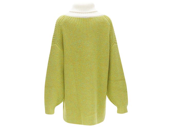 Tibi merino wool lime crast rolled turtleneck sweater - view 5