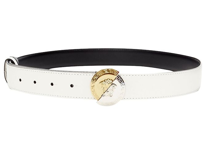 Cintura reversibile in argento con moneta Demi Medusa di Versace - vista 5