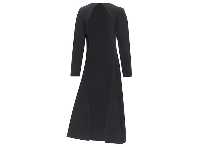 Rosie Assoulin Long Sleeves Front Slit Backless Tunic Top Black - view 2