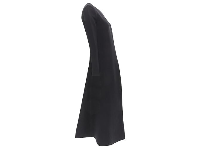 Rosie Assoulin Long Sleeves Front Slit Backless Tunic Top Black - view 4