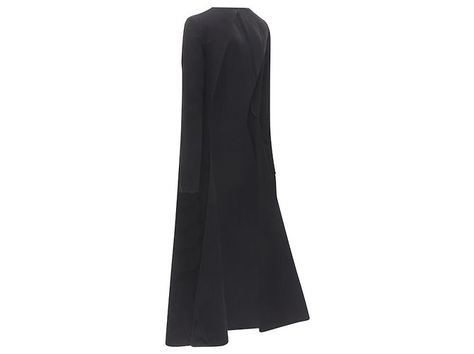 Rosie Assoulin Long Sleeves Front Slit Backless Tunic Top Black - view 5