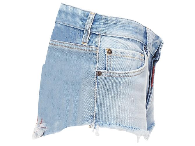 Dsquared2 Shorts corti sfilacciati con patch logo Dsquared - vista 5