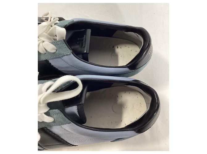Sneakers basse con lacci Tom Ford in suede blu e nero - vista 22