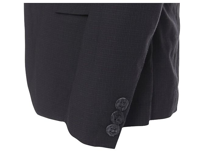 Comme Des Garcons check rubber buttons blazer jacket - view 2