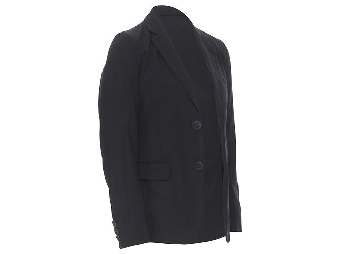 Comme Des Garcons check rubber buttons blazer jacket - view 3