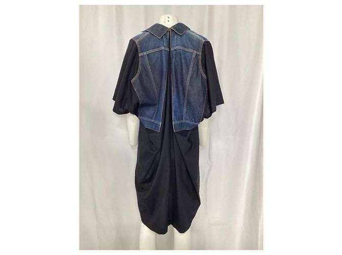 Denim-Westenkleid von Comme des Garçons Junya Watanabe aus schwarzer Wolle - Ansicht 4