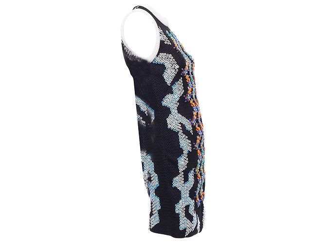 Vestido mini de malha com embellishments de contas Peter Pilotto - vista 4