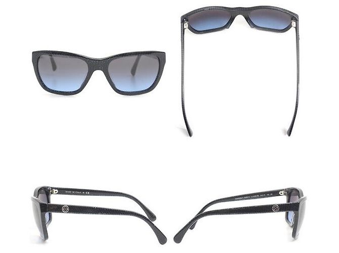 Chanel Dark Blue Gradient Lens Sunglasses - view 2