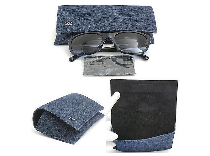 Chanel Dark Blue Gradient Lens Sunglasses - view 5