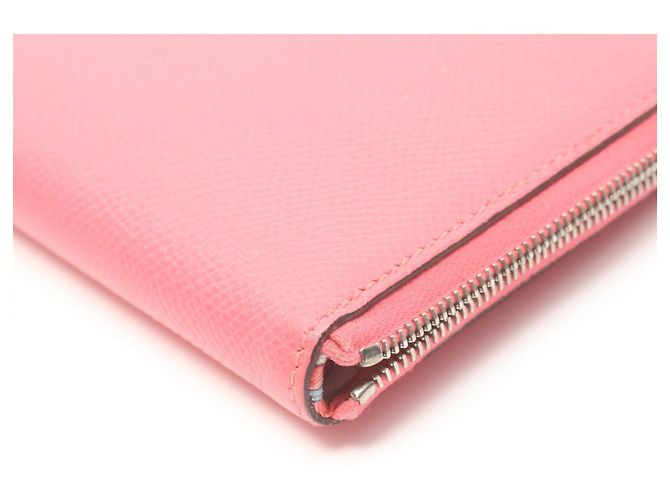Runder Seiden-Geldbeutel Azap Long von Hermès in Pink - Ansicht 6