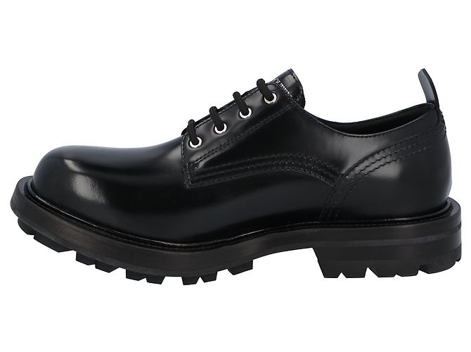 Alexander McQueen Stringate con Suola Rigata 'Nero' - vista 2