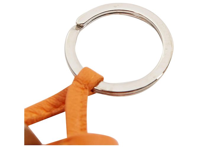 Ring Hermès Charm de bolso de plata con doble borla Hermes Carmen Uno Dos Castaño - vista 2